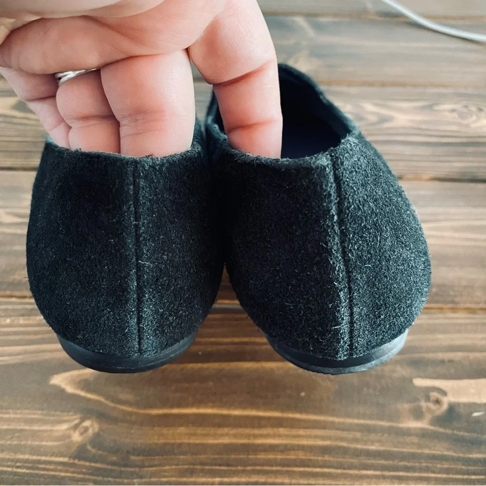 Jack Rogers Reese Suede Anchored Nautical Embroidered Ballet‎ Flats Black Size 6 - Picture 5 of 8